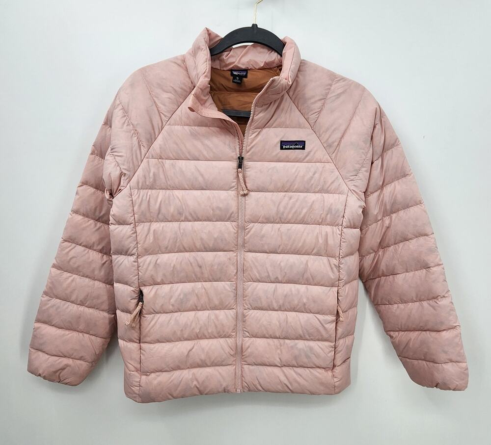 Girls Patagonia Down Net Plus Shells Pink Jacket Puffer Size XL 14